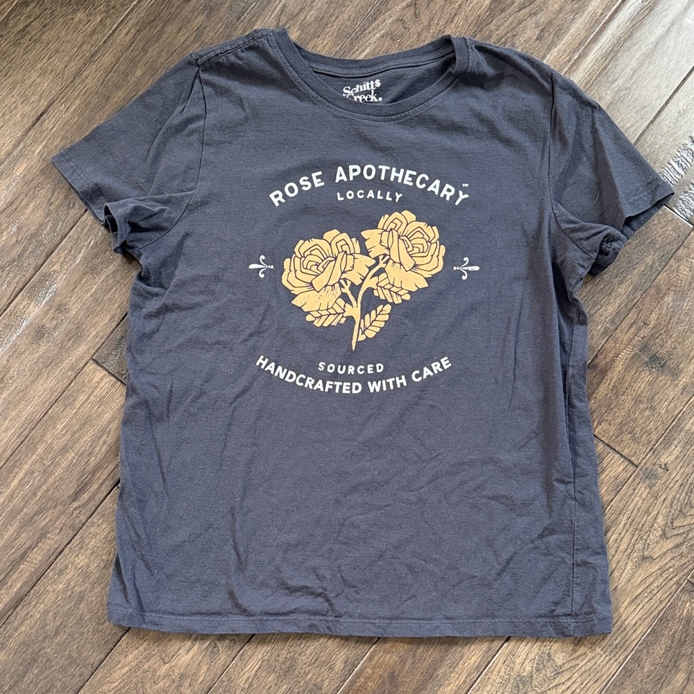 Rose Apothecary Tee with Gold Graphic